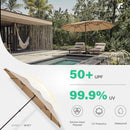 JEAREY 15FT Patio Umbrella Large Outdoor Umbrella Extra Double-Sided Market Umbrella with Crank Handle for Garden, Deck, Backyard and Pool, Beige by GreenHaven Gardens
