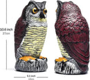 2 Packs Fake Plastic Owl Statue, Multicolor Garden Owl Statue, Plastic Statue for House, Garden, Pool, Yard. by GreenHaven Gardens