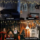 GenSwin 22pcs Flameless Floating Candle with Magic Wand Remote Timer, Battery Operated Hanging Window Candles Flickering, 6.1" LED Electric Candles for Christmas Halloween Decorations(Black) by CozyNest Decor