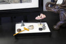 Nature's Mark Mini Zen Garden Kit for Desk with Rake, White Sand, Buddha, Lantern, Black Rectangle Base, River Rocks and Mini Blossom Tree (8Lx5W C) by GreenHaven Gardens
