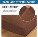 H.VERSAILTEX Super Stretch Individual Seat Cushion Covers - Sofa & Couch Cushion Slipcover Sets - Thick Jacquard Textured Twill Fabric (3 Piece, Caramel) by CozyNest Decor