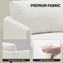 Oversized Accent Chair Set of 2 for Living Room Chairs Reading Arm Chair Comfy Modern Single Sofa Side Chairs with Metal Legs & Soft Cushion for Bedroom, Balcony,Waiting Room (Polyester, Pearl White) by CozyNest Decor