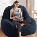 Homguava Bean Bag Chairs for Adults,Giant Beanbag Couch Adult Bean Bag Chair with Filler Included,Modern Lazy Sofa Comfy Chair for Living Room(Blue) by CozyNest Decor