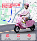 Kids Motorcycle, 2 Wheel Electric Motorcycle for Girls Ages 8-14, 24V Ride on Toys with Music, Story, Headlight, 3 Speed Options, Up to 60min Ride Time, for Riders up to 143 lbs, Easy Assemble, Pink by TinyTreasures Baby Boutique