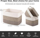 OIAHOMY Storage Basket, Woven Baskets for Storage, Cotton Rope Basket for toys,Towel Baskets for Bathroom - Pack of 3, Gradient Dark Brown by CozyNest Decor