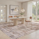 Area Rug for Living Room: 8x10 Washable Neutral Abstract Modern Soft Rugs Non Slip Indoor Floor Stain Resistant Large Carpet for Bedroom Dining Room Office Nursery - Red Brown by TinyTreasures Baby Boutique