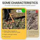 Garden Hoe,Garden Tools for Weeding,Hoe Garden Tool for Gardening Planting with Fiberglass Handle,57Inches,Orange by GreenHaven Gardens