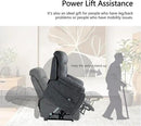 4 OKIN Motor Power Lay Flat Lift Recliner Chair for Elderly Adults Oversized Recliners with Massage Heat, Adjustable Head-Back-Lumbar-Leg-Support, Extended Footrest, 2 Cup Holders by CozyNest Decor