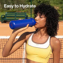 Insulated Water Bottle with Straw Stainless Steel Water Bottle, Leak-Proof, BPA-Free, Double Wall Vacuum Keeps Cold for 24 Hours for Sports, Travel, School (18 oz, Beaucoup Blue) by CozyNest Decor