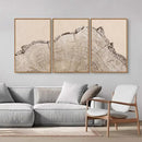 SIGNINART Large Tree Ring Framed Canvas Wall Art Set, Rustic Beige Nature Wooden Wall Decor, Neutral Wood Stump Artwork, Modern Art Prints for Bedroom Living Room Office 16"x24"x3 by CozyNest Decor