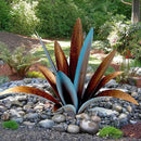 DIY Metal Agave Plant Art Yard Tequila Art Sculpture, Tequila Rustic Garden Sculpture Statue Outdoor Decor,Agave Metal Plants for Yard, Garden Lawn Ornaments (12 Leaves -Blue) by CozyNest Decor