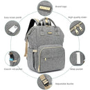 Diaper Bag Backpack, Diaper Bags for Baby Girls Boys, Baby Bags for Moms Dads, Nappy Changing Bag with Insulated Pockets,Multi-functional Waterproof Backpack with Stroller straps - Grey by TinyTreasures Baby Boutique