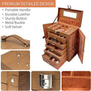 6 Tier Jewelry Box, Jewelry Case with 5 Drawers, Large Storage Capacity, with Mirror, Lockable, Jewelry Storage Organizer, Gift for Loved Ones by TinyTreasures Baby Boutique