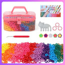 FUNiOi Kids Art and Craft Kit, Rubber Band Bracelet Make Toy, Cat Weaving Comb, 1000+ Colorful Hair Ties, DIY, Organizer Case, Gift for Girls 7-12 Years by TinyTreasures Baby Boutique