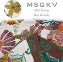 MSGKV Boho Throw Blanket for Bed Couch,100% Cotton Blankets 80''x 90'', Reversible Versatile Muslin Blanket, Super Soft Warm Boho Bedding Blankets by CozyNest Decor
