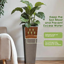 Devoko Resin Tall Planters for Outdoor Plants Set of 2, Large Taper Outdoor Planter Pots with 4 Drainage Holes, Flower Pots Modern Decor for Porch, Patio, Backyard, Home Garden (Brown, 32") by CozyNest Decor
