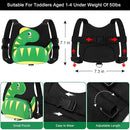 Accmor Toddler Harness Leash + Anti Lost Wrist Link, Cute Dinosaur Kids Harness with Leash, Mini Child Harness Leash Wristband Tether Protector for Baby Boys Girls Age1-3 Years Old to Outdoor Travel by TinyTreasures Baby Boutique