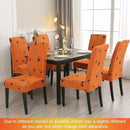 JQinHome Halloween Orange Dining Chair Slipcover, Spider Web Chair Covers Set of 6 ，High Stretch Washable Chair Protector Cover for Dining Room, Kitchen,Home Party,Wedding Ceremony(Orange, 6PC) by CozyNest Decor