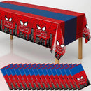 16Pcs 2in1 Spider Birthday Decorations Tablecloths, 54" x 108" Super Hero Spider Table Cloth Disposable Rectangle Plastic Table Cover for Boys Birthday Party Supplies by CozyNest Decor