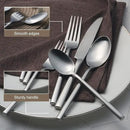 Alata Potter 20-Piece Forged Silverware Set, Service for 4 – Premium Stainless Steel Flatware Set, Modern Design with Satin Finish, Ideal for Home, Kitchen, Party, Camping by CozyNest Decor