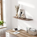 24’’ Black Walnut Floating Shelves - 6 Inch Deep Solid Wood Floating Shelf for Wall, Rustic Zen TV Shelf Wall Mounted, Live Edge Shelf with Invisible Brackets for Living Room, Bedroom, Kitchen. by CozyNest Decor