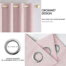 MIULEE Linen Texture 90 Inches Curtains for Bedroom 100% Blackout Thermal Insulated Pink Curtains Grommet Room Darkening Curtains/Draperies for Living Room Nursery 52x90 Inch (2 Panels) by TinyTreasures Baby Boutique