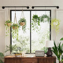 2Pc Hanging Planters for Indoor Plants Plant Hanger Indoor Hanging Plant Holder Black Metal Rod(Pot/Chain/Plant not Included by CozyNest Decor