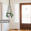Giant XXL 55 Inches Macrame Planter Hanger Large for 15 inch Pot + Swag Hook | Extra Large Hanging Planter for Indoor Plants | No Pot/Plant Included (XXL Black) by GreenHaven Gardens