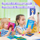 110 PCS Sight Word Flashcards, Double Sided Cards- Alphabet, Foods, Animals, Home Object with 4 Reclosable Rings, Early Learning Tool for Pre-K Kindergarten Toddlers by TinyTreasures Baby Boutique