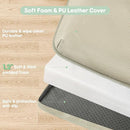 Padded Baby Play Mat, Super Soft Vegan Leather Baby Floor Play Mat, 48x48 Non-Slip Thick Foam Cushioned Play Mat for Babies 6-12 Months, Fits Nicely Into 50x50 Playpen Mat, Grayish Green by TinyTreasures Baby Boutique