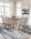 AMADA HOMEFURNISHING 6x9 Washable Area Rug, Modern Abstract Living Room Rug with Non-Slip Backing & Short Pile, Large Rug with Abstract Pattern for Living Room, Bedroom and Dinning Room, Light Grey by TinyTreasures Baby Boutique