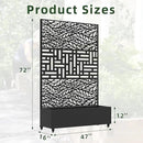 Casaphoria Metal Raised Garden Bed with Trellis and Wheels, 72"x47"x16" Planter Box for Climbing Plants, Vegetables & Vines, Features Drainage Holes and Privacy Screen, Black(Spring&Helen) by GreenHaven Gardens