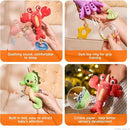 TUMAMA Baby Toys 0 3 6 12 Months, Hanging Stroller Toys Soft Marine Animal Crib Car Seat Toys, Crinkle Infant Rattles with Teether Squeaky Sensory Developmental Toy for Newborn by TinyTreasures Baby Boutique