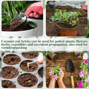 ZeeDix 5 Pack Premium Coco Coir Brick, Organic Compressed Coconut Coir Bricks Seed Starter Potting Soil for Plants, Coconut Fiber Substrate with Low EC & pH Balance for Gardening Flower Herbs by GreenHaven Gardens