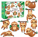 CiyvoLyeen Sloth Sewing Craft Kit Jungle Animal DIY Craft Sewing Kit for Girls and Boys Educational Sewing Kits for Kids Age 8 9 10 11 12 Craft Kit Includes 8 Projects by TinyTreasures Baby Boutique