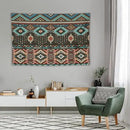 HZOHNAGO Aztec Tapestry Turquoise Blue and Brown and Native American Tribal Pattern Printed Wall Tapestry Wall Hanging for Bedroom Living Room Dorm 60" W x 40" H by CozyNest Decor