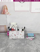 Rectangular Storage Basket Fabric Organizer Bin for Toys,Books,Clothes,Gifts,Pets-Perfect for Home,Office,Nursery,Dorm,Shelf(Rec-rabbit) by TinyTreasures Baby Boutique