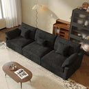 JACH Sectional Couches for Living Room, 3 Seater Cloud Sectional Couch with Deep Seat, Down Filled Modular Sofa, Covers Removeable & Washable, Sofas Furniture for Living Room, Black by CozyNest Decor