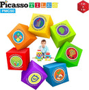 Picasso Cubes Kids Pixel 1” Magnetic Puzzle Cube Mix & Match w/Free Ideabook Sensory Toys STEAM Learning Building Block Magnets Construction Toy Set Stacking Magnet Creative Kit by TinyTreasures Baby Boutique