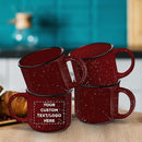 DISCOUNT PROMOS Custom Ceramic Campfire Coffee Mugs 13 oz. Set of 50, Personalized Bulk Pack - Perfect for Tea, Espresso, Cappuccino, Hot Cocoa - Maroon by TinyTreasures Baby Boutique