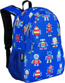 Wildkin 15-inch Kids Backpack – Durable, Padded, Adjustable for School & Travel - Robots by TinyTreasures Baby Boutique