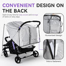 bemece Double Stroller Rain Cover, Weather Shield Double Stroller for Side by Side Seats Twin Stroller, Baby Outdoor Activities Accessories, Protects Children from Rain, Snow, Wind by TinyTreasures Baby Boutique