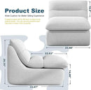 Misolant Bean Bag Chairs，Big Corduroy Fabric Sofa Bean Bag Chair for Adults and Teens with High-Resilience Sponge, Non-Slip Base Floor Lounge Sofa for Home, Living Room, Bedroom, Gaming Light Gray by CozyNest Decor