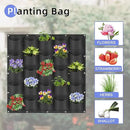 25 Pockets Hanging Planter Bags, Hanging Vertical Wall Mounted Plant Planting Grow Bags, Herb Garden Planter Outdoor Indoor Growing Bag, Gardening Vertical Greening Flower Container(1m×1m, Black) by CozyNest Decor