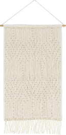 Mark&Day Wall Art, Schlublberg Modern Farmhouse Ivory Macrame Tapestry Wall Hanging for Living Room, Bedroom, Office or Kitchen (36"H x 24"W) by CozyNest Decor