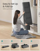 SONGMICS MAZIE Collection - 43 Inches Folding Storage Ottoman Bench, Ottoman Foot Rest, End of Bed Bench, Storage Chest, Load 660 lb, for Living Room, Bedroom, Entryway, Dark Gray ULSF77K by CozyNest Decor