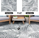 HiiARug Outdoor Reversible Plastic Straw Rug, 9'x12', Cool Gray, Large Patio Mat for RV, Backyard, Deck, Picnic, Beach, Trailer, Camping by GreenHaven Gardens