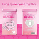 BioSwiss Bandages, Valentine Heart Shaped Self Adhesive Bandage, Latex Free Sterile Wound Care, Fun First Aid Kit Supplies for Kids, 50 Count by TinyTreasures Baby Boutique