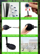 Halloween Decorations Outdoor Lights - 4 Pack 32LED Solar Halloween Scary Eyeball Pathway Lights Swaying by Wind, Waterproof Solar Halloween Stake Lights for Garden Porch Lawn Pathway (Green) by GreenHaven Gardens