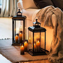 Homemory Decorative Flameless Candles, Battery Operated Candles with Remote & Timer, Flickering Led Pillar Candles, Plexiglass, Grey, Pack of 9, D2.2 xH 5" 6" 7" by CozyNest Decor